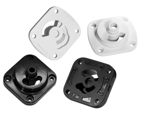 Pumpendeckel aus Duroplast mit angeformten Funktionselementen