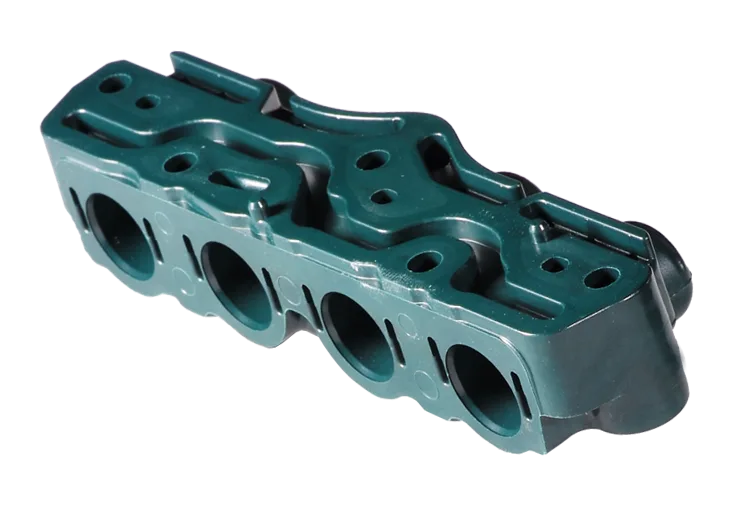Ventilblock aus Duroplast zur gesteuerten Verteilung von Hydrauliköl